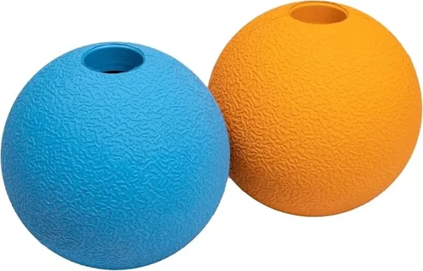Interactive Fetch Rubber Balls, 3 inch, Blue, Orange